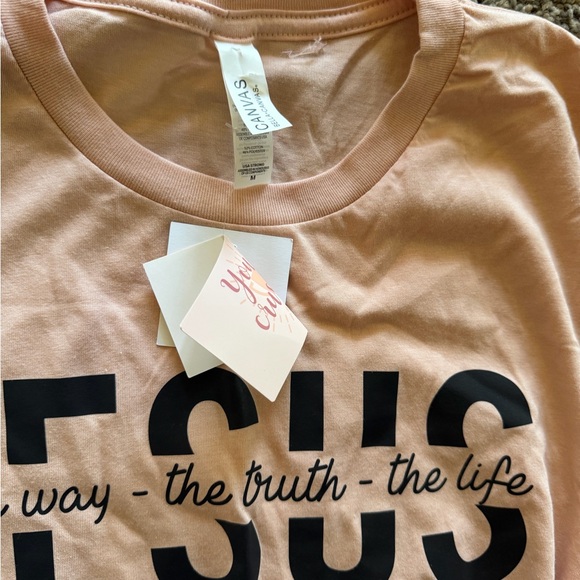 Bella Canvas Light Pink Faith Graphic Tee - Picture 2 of 4